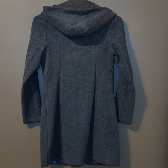 Betabrand All Day Coat Grey Shawl Collar Hooded SIZE SMALL - Picture 4 of 7